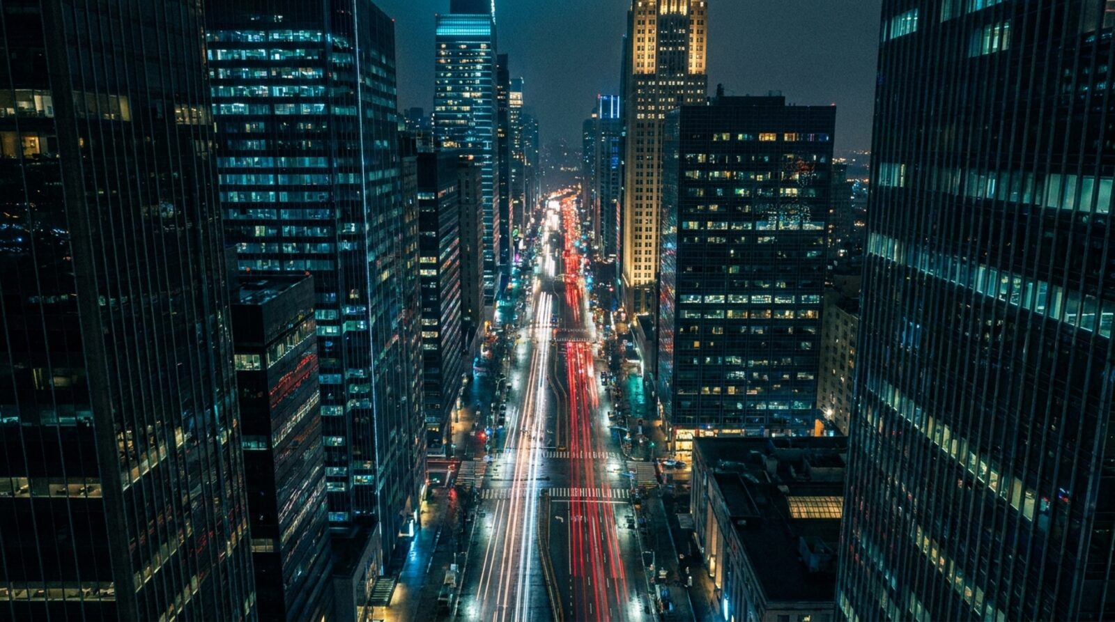 Stad bij nacht